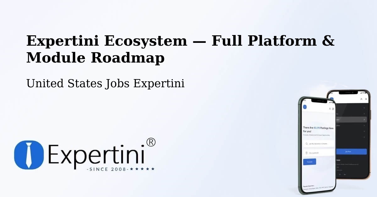 Expertini Ecosystem — Full Platform & Module Roadmap – Silver Spring